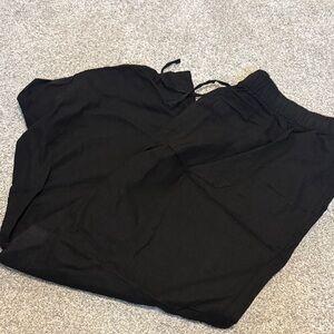 Old Navy Black Wide Leg Linen Pants